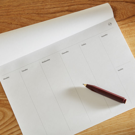 A4 Weekly Desk Planner