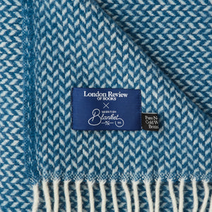 Ink Blue Herringbone Blanket – with the British Blanket Company