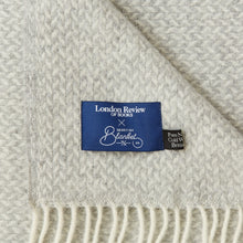 Load image into Gallery viewer, Silver Herringbone Blanket – with the British Blanket Company