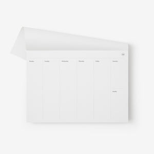 A4 Weekly Desk Planner