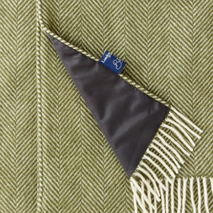 Olive Green Waterproof Picnic Blanket with Straps – with the British Blanket Company